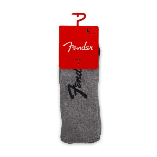 Perris Licensed FENDER "Exploded Logo" Large Crew Socks in Asst (3-Pair)