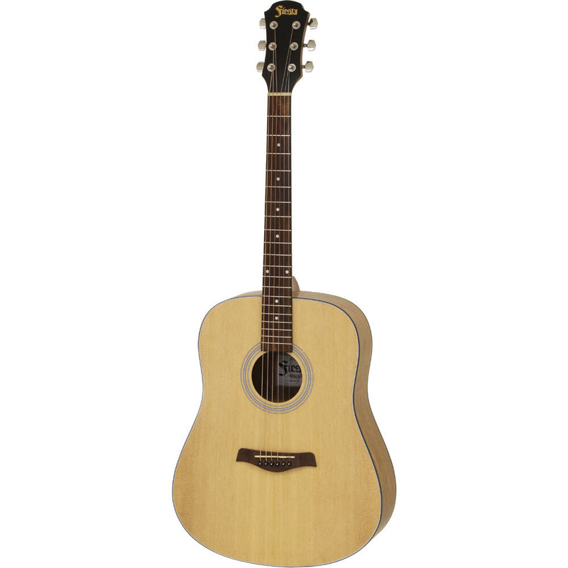 Aria Fiesta Series Dreadnought Acoustic Guitar in Natural Matte Finish