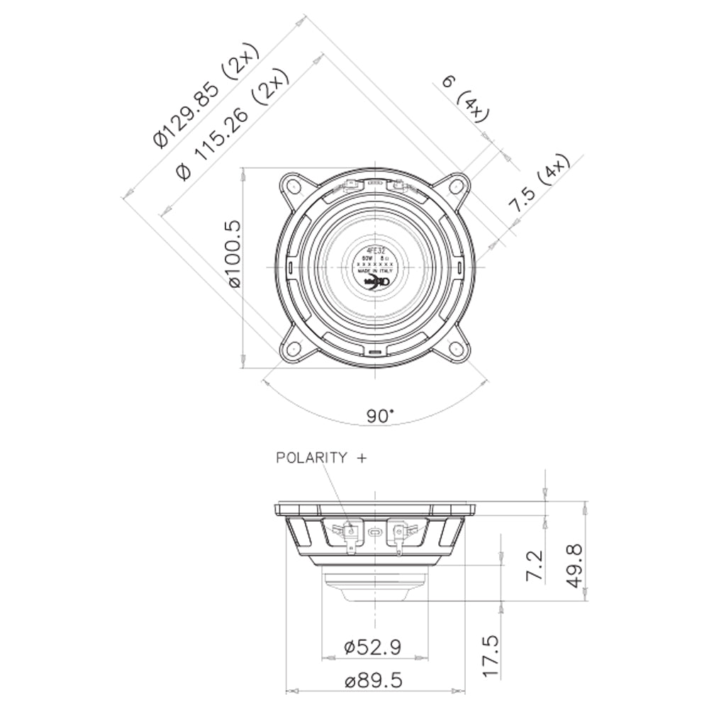 Faital Pro 4FE32 4 Inch LF Driver 30W 8 Ohm