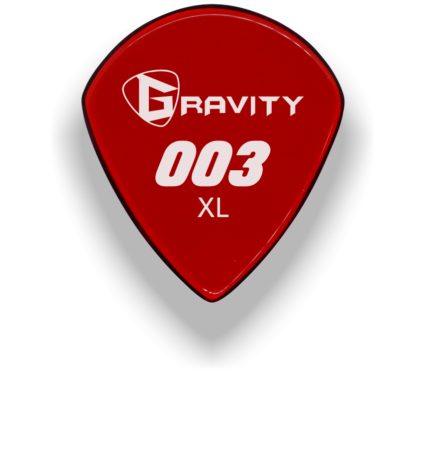 Gravity Picks - 003 Xl Red Replica Polished