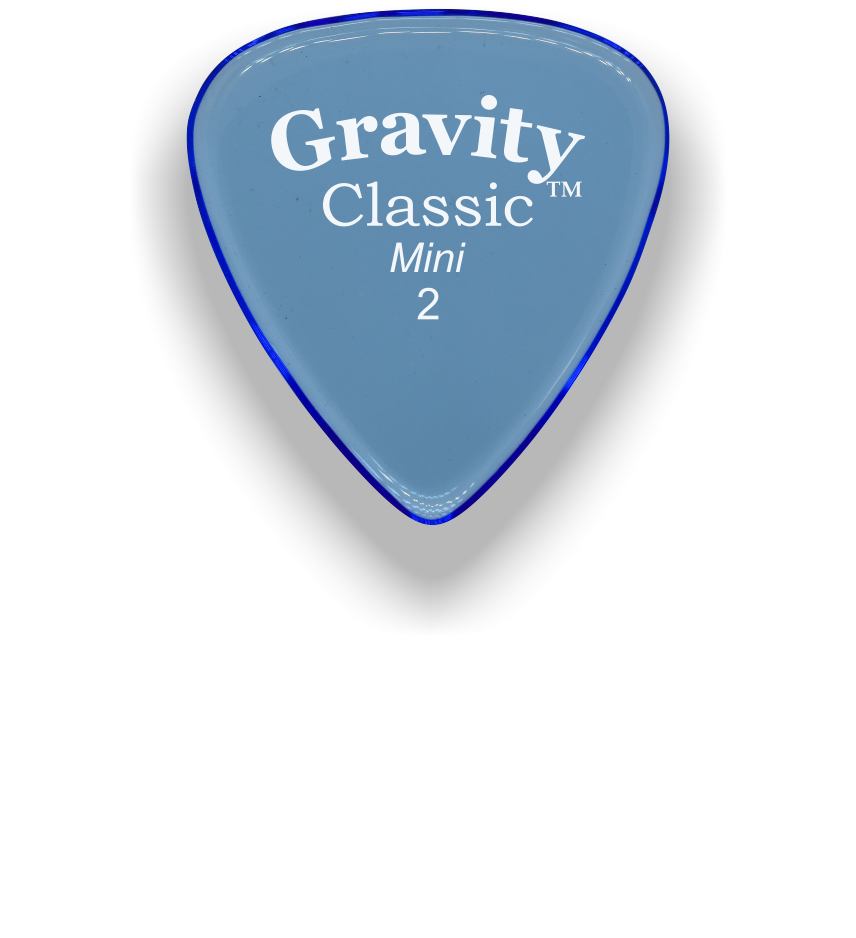 Gravity Picks Classic Mini (Jazz) 2mm Master finish (Unpolished) Blue