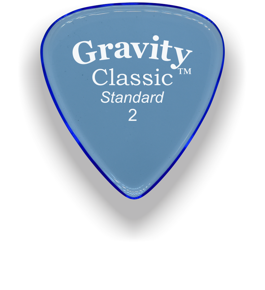 Gravity Picks Classic Standard 2mm Master Finish unpolished Blue