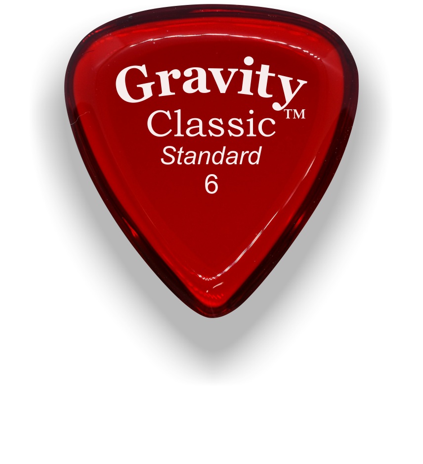 Gravity Picks Classic Standard 6mm Polished Red