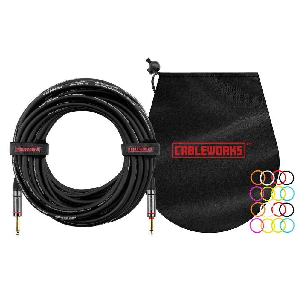 Gator Headliner Series 20 Foot Straight to Straight Quiet Instrument Cable