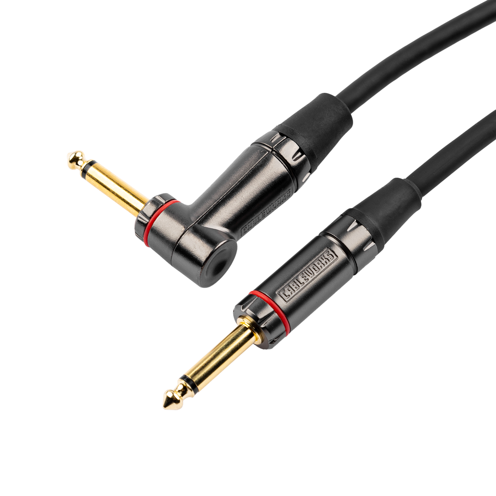 Gator Headliner Series 20 Foot Staight to Right Angle Instrument Cable