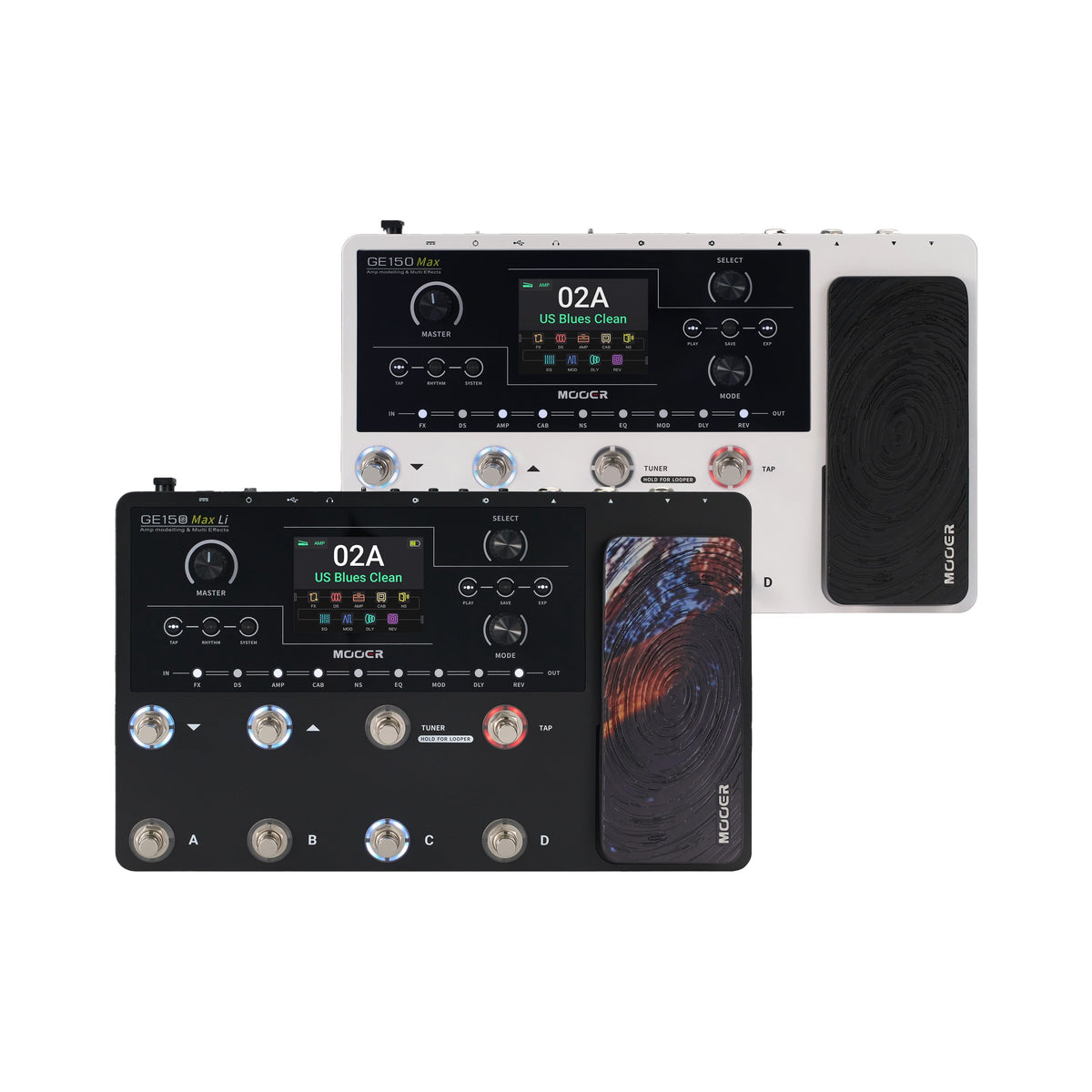 Mooer GE-150 Max Guitar Multi-Effects Processor (White)