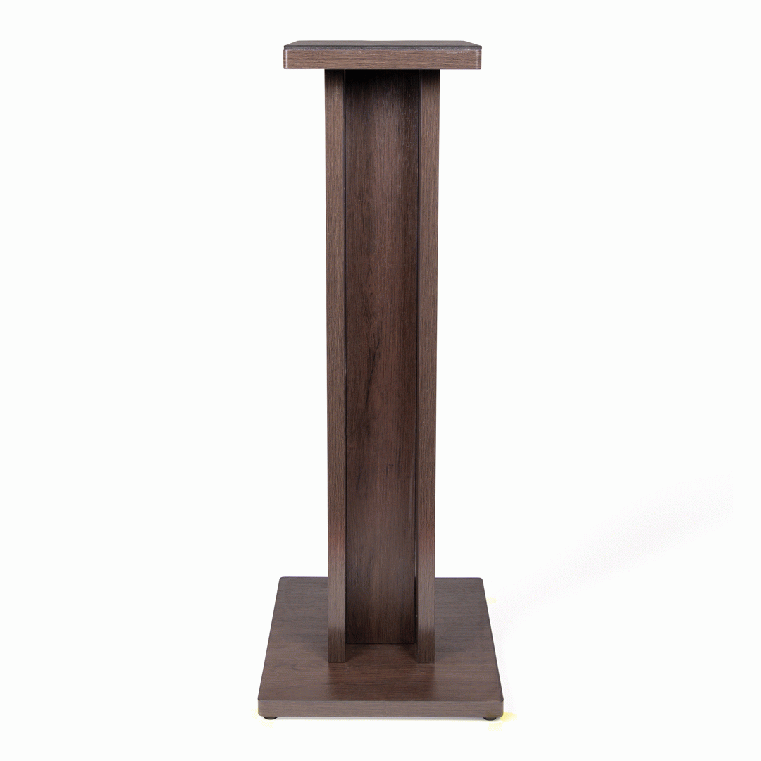 Gator GFWELITESPKSTMNBRN Frameworks Elite Series Floor-Standing Studio Monitor Speaker Stand in Dark Walnut Brown Finish