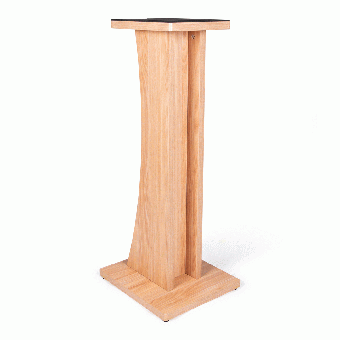 Gator GFWELITESPKSTMNMPL Frameworks Elite Series Floor-Standing Studio Monitor Speaker Stand in Natural Maple Matte Finish