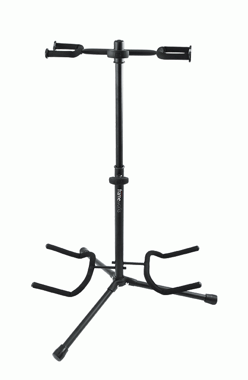Gator GFWGTR2000 Frameworks Double Guitar Stand with Heavy Duty Tubing and Instrument Finish Friendly Rubber Padding