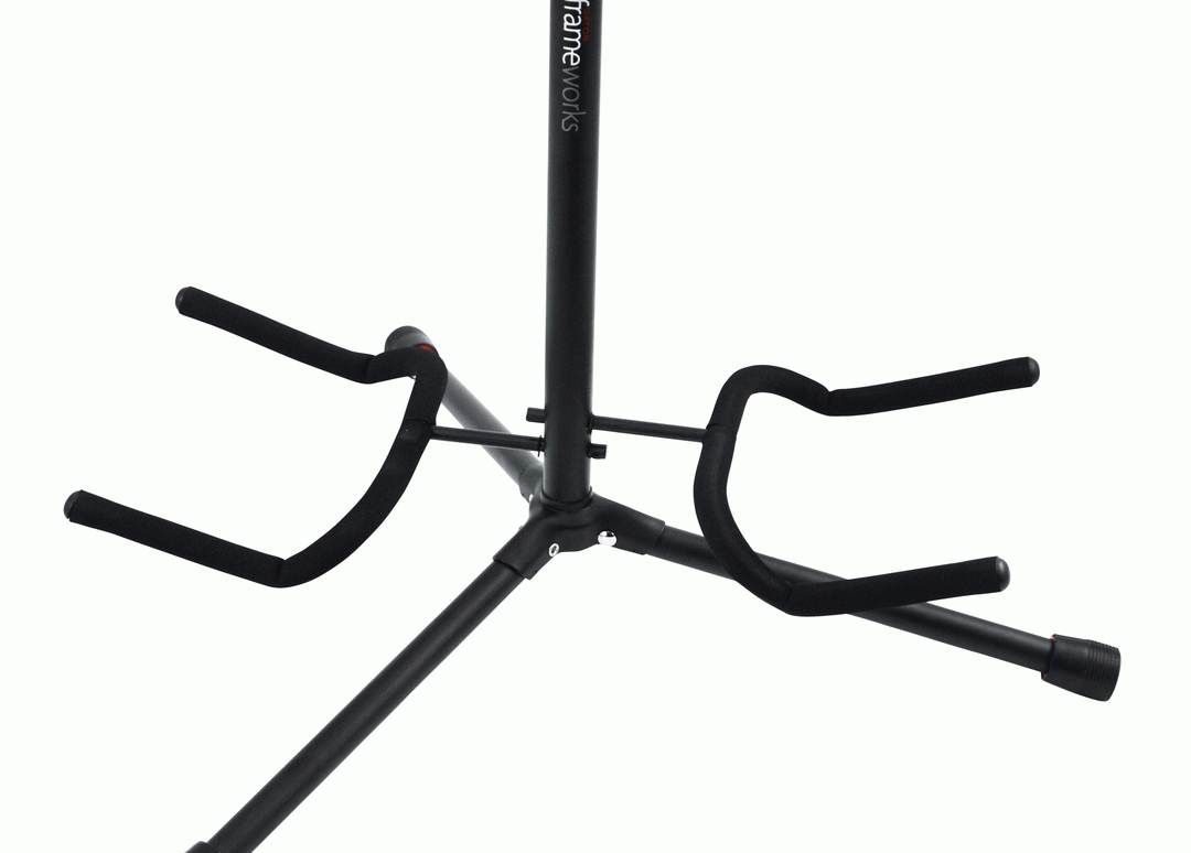 Gator GFWGTR2000 Frameworks Double Guitar Stand with Heavy Duty Tubing and Instrument Finish Friendly Rubber Padding