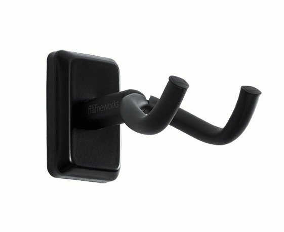 Gator GFWGTRHNGRBLK Frameworks Wall Mounted Guitar Hanger with Black Mounting Plate