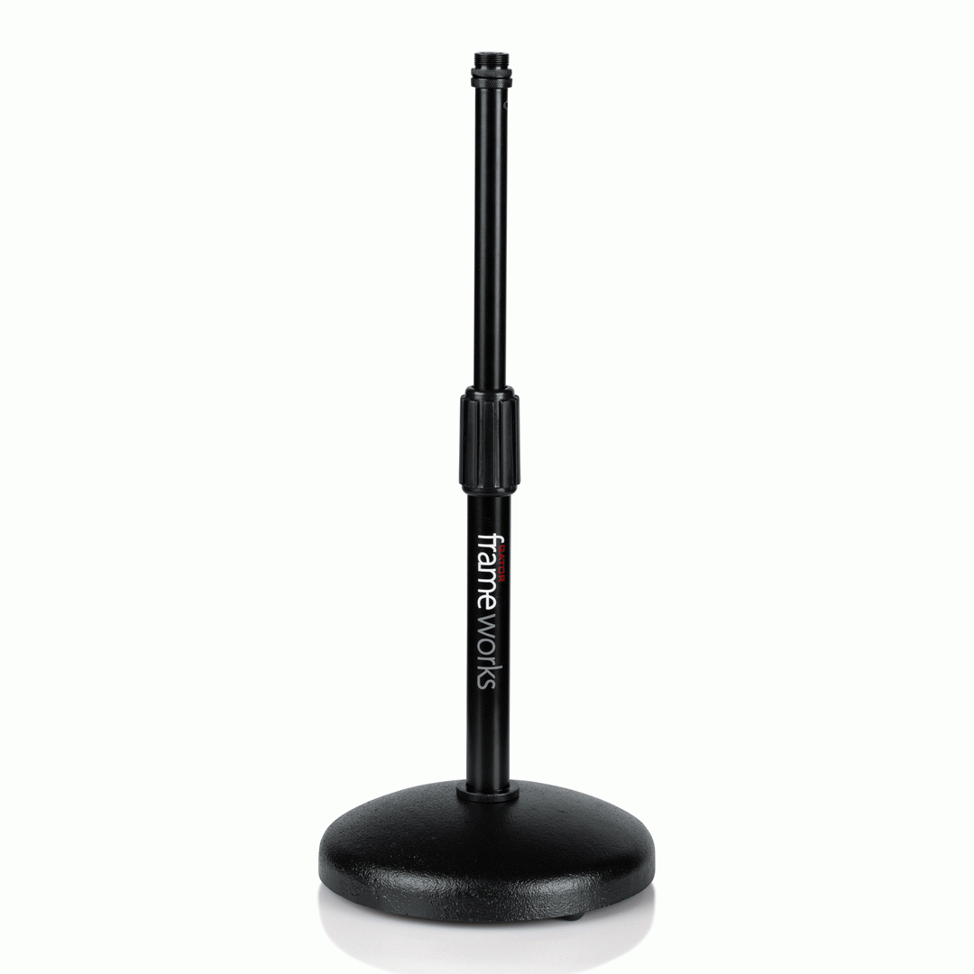 Gator GFWMIC0501 Desktop Microphone Stand with Round Weighted Base & Adjustable Height