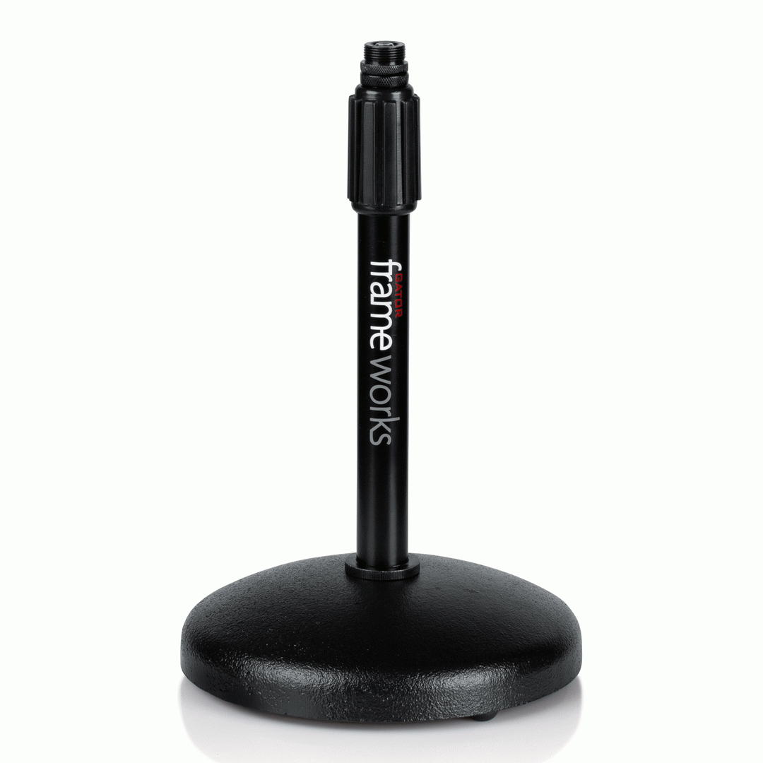 Gator GFWMIC0501 Desktop Microphone Stand with Round Weighted Base & Adjustable Height