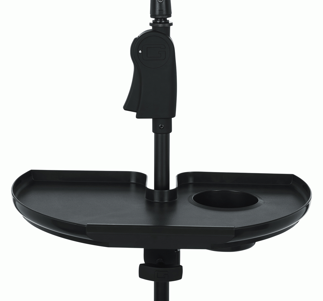 Gator GFWMICACCTRAY Frameworks Microphone Stand Accessory Tray with Drink Holder and Guitar Pick Tab