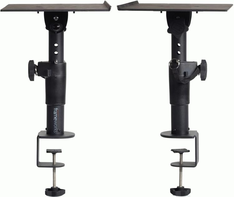 GATOR GFWSPKSTMNDSKCMP Clamp-On Studio Monitor Stand