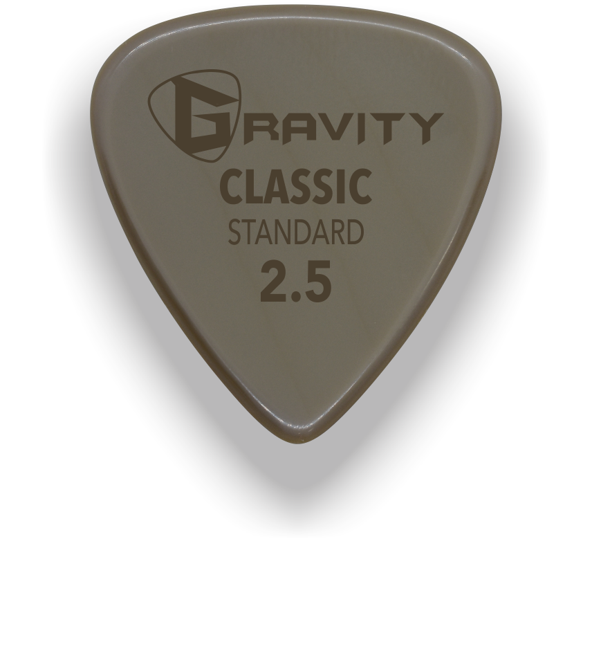 Gravity Picks Classic Gold Standard 2.5mm Polished Tan