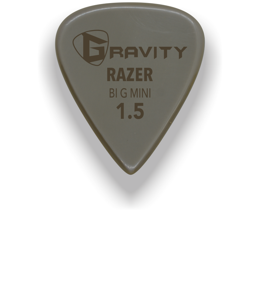 Gravity Picks Razer Gold Big Mini 1.5mm Polished Tan