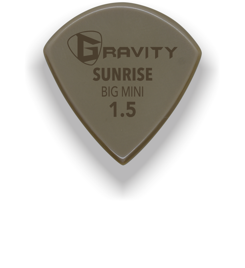 Gravity Picks Sunrise Gold Big Mini 1.5mm Polished Tan