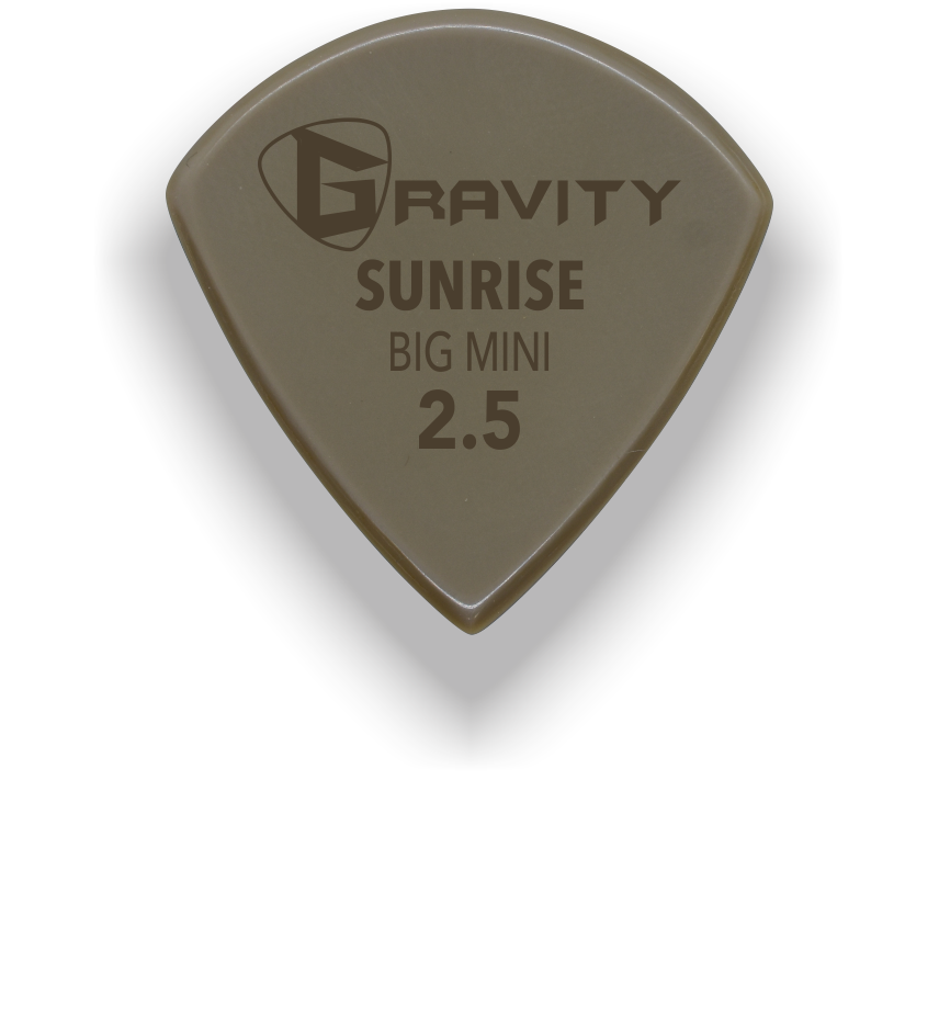 Gravity Picks Sunrise Gold Big Mini 2.5mm Polished Tan