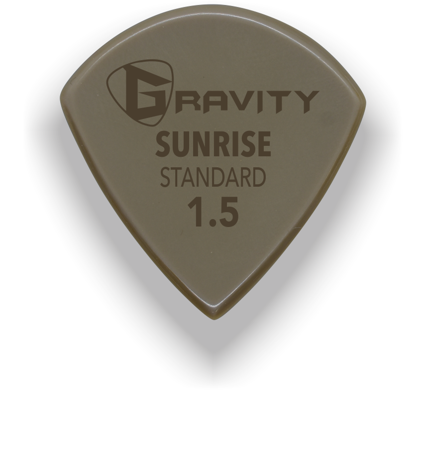 Gravity Picks Sunrise Gold Standard 1.5mm Polished Tan