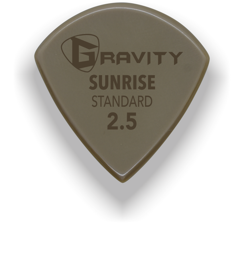 Gravity Picks Sunrise Gold Standard 2.5mm Polished Tan