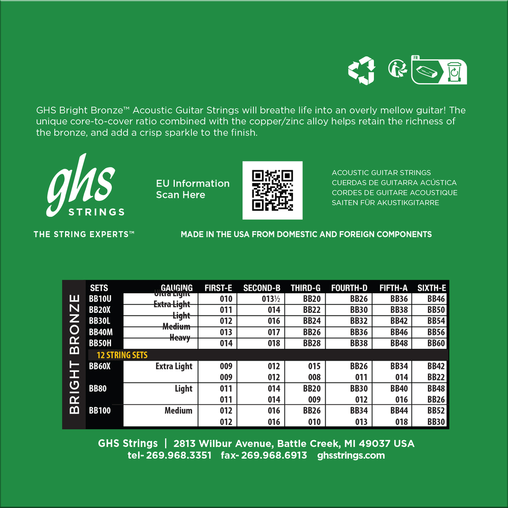 GHS BB50H (14-60) BRIGHT BRONZE