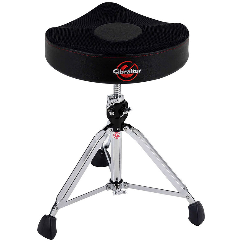 Gibraltar 9600 Series Drum Throne with Oversized Airtech Mesh Moto-Style Seat with Thigh Cutouts