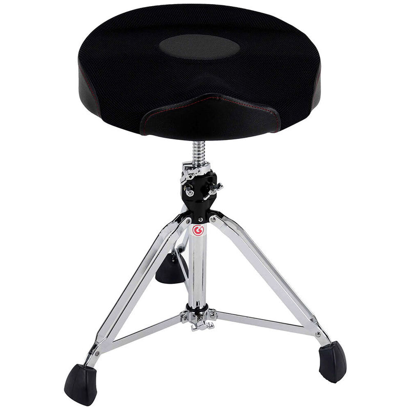 Gibraltar 9600 Series Drum Throne with Oversized Airtech Mesh Round Seat with Thigh Cutouts