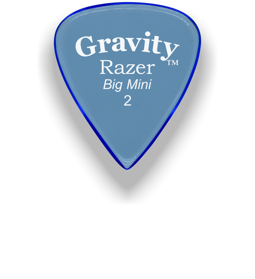 Gravity Picks Razer Big Mini 2mm Polished Blue