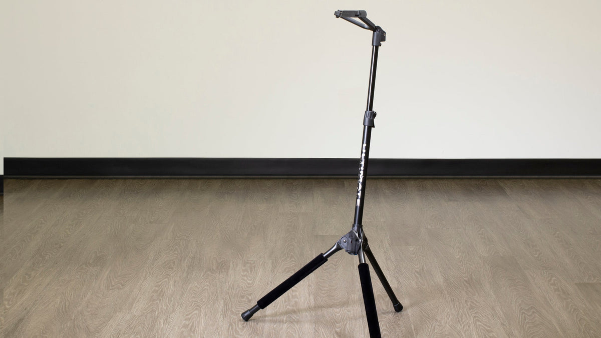 Ultimate Support GS-100+ GS-100+ Genesis Series Plus guitar stand w/ Locking legs, hanging style yoke w/ security strap