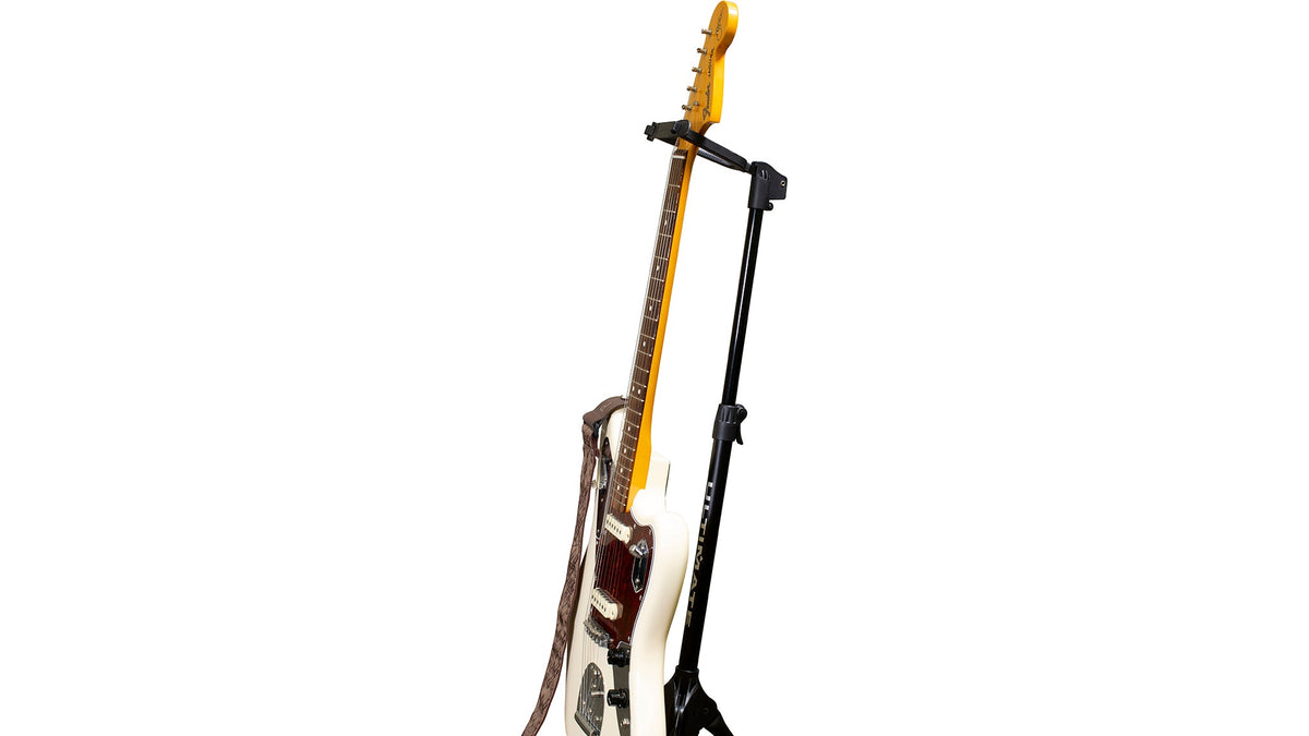 Ultimate Support GS-100+ GS-100+ Genesis Series Plus guitar stand w/ Locking legs, hanging style yoke w/ security strap