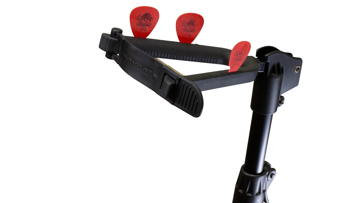 Ultimate Support GS-100+ GS-100+ Genesis Series Plus guitar stand w/ Locking legs, hanging style yoke w/ security strap
