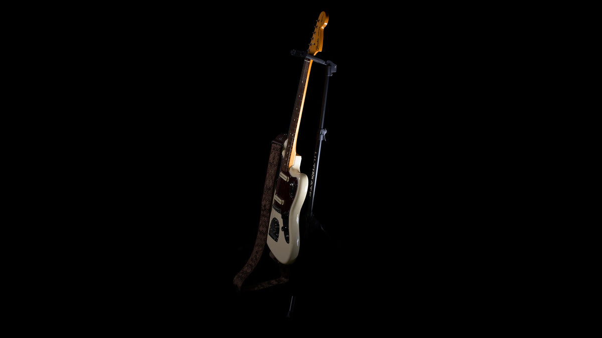 Ultimate Support GS-100+ GS-100+ Genesis Series Plus guitar stand w/ Locking legs, hanging style yoke w/ security strap