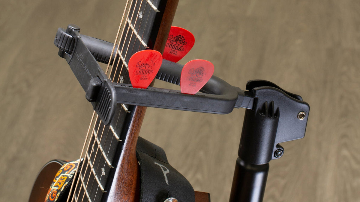 Ultimate Support GS-200+ GS-200+ Genesis Series Plus guitar stand w/ Locking legs, Secure headstock yoke, support arms