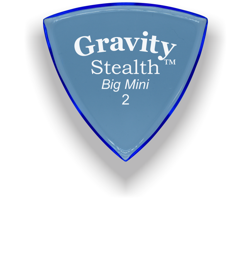 Gravity Picks Stealth Big Mini 2mm Master Finish Unpolished Blue