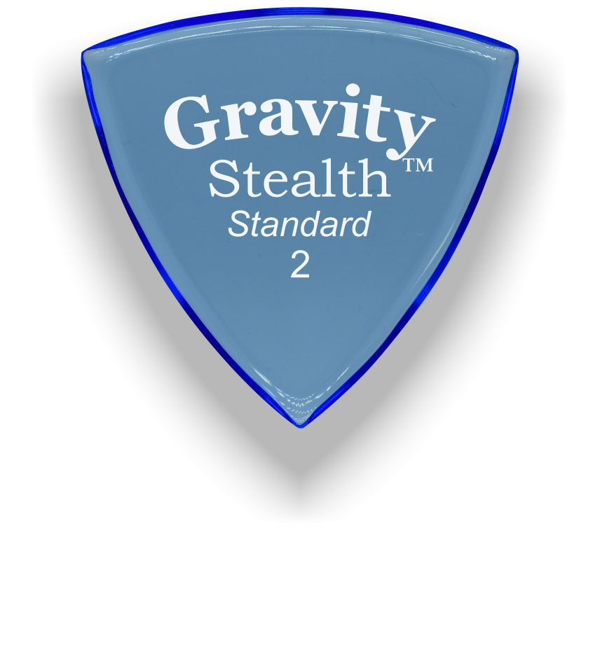 Gravity Picks Stealth Standard 2mm Master Finish Unpolished Blue