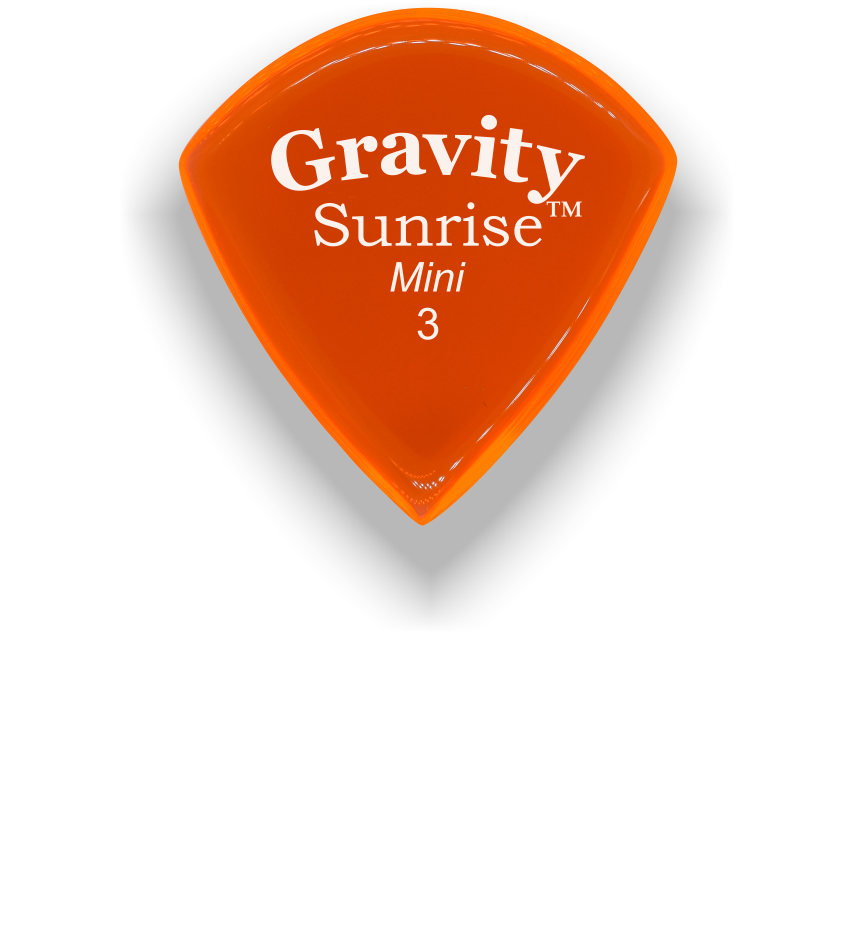 Gravity Picks Sunrise Mini Jazz 3mm Polished Orange
