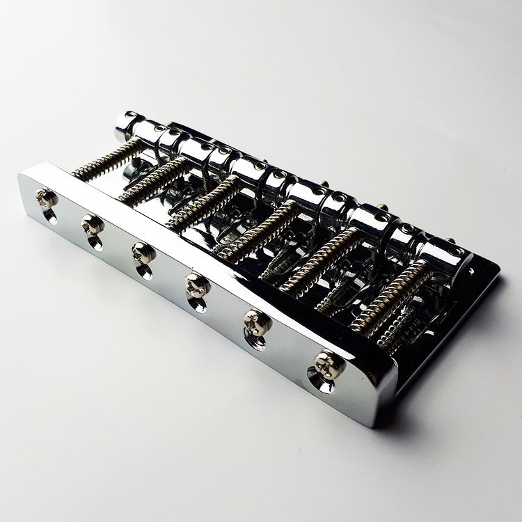 GT Bass Bridge with Brass Saddles in Chrome Finish (6-String)