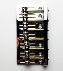 GT Bass Bridge with Brass Saddles in Chrome Finish (6-String)