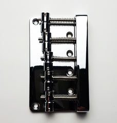 GT Bass Bridge with Brass Saddles in Chrome Finish (5-String)