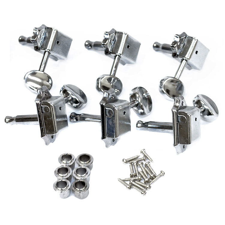 GT Acoustic/Electric Kluson Style Tuning Machines in Nickel Finish (3+3)