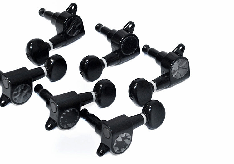 GT Electric Guitar Sealed Tuning Machines in Black Finish (6-inline)