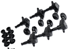 GT Electric Guitar Sealed Tuning Machines in Black Finish (6-inline)