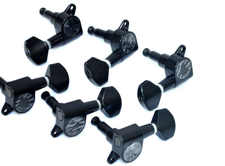 GT Electric Guitar Sealed Tuning Machines in Black Finish (6-inline)