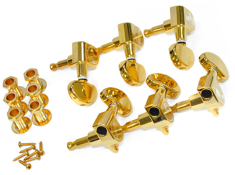 GT Acoustic/Electric Guitar Sealed Tuning Machines in Gold Finish (3+3)