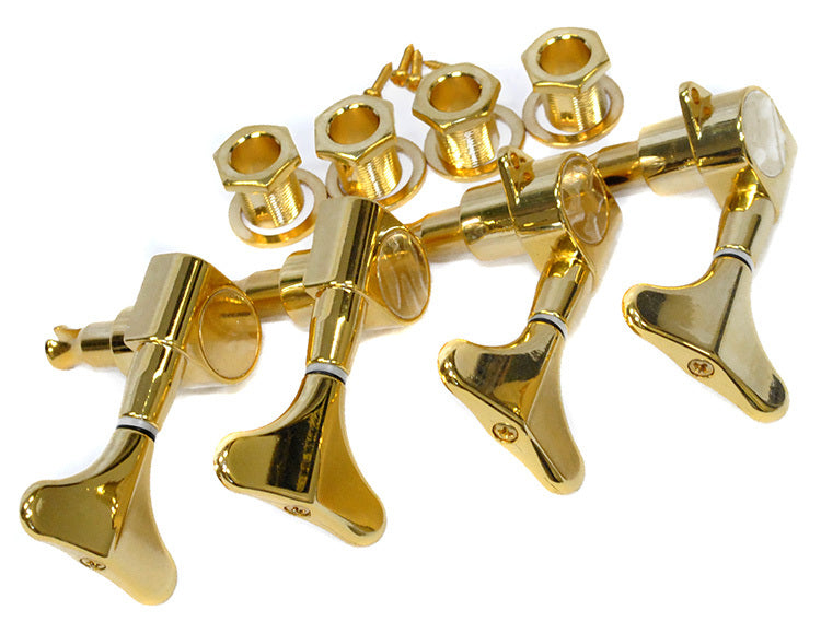 GT Electric Bass Guitar Sealed Tuning Machines in Gold Finish (2+2)