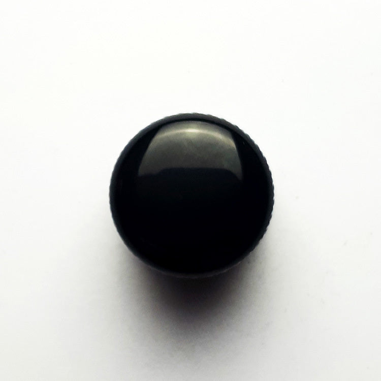 GT Metal Knurled Dome Knobs in Black Finish (Pk-2)