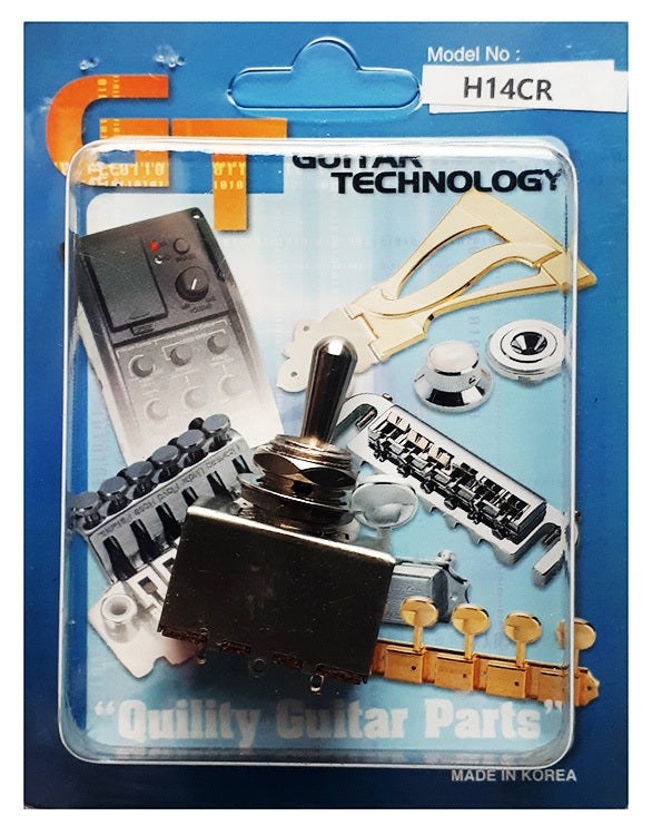 GT 3-Way Toggle Switch with Chrome Knob for LP-Style Guitars (Pk-1)