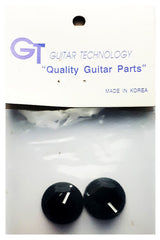 GT Small JB-Style Bass Control Knobs in Black (Pk-2)