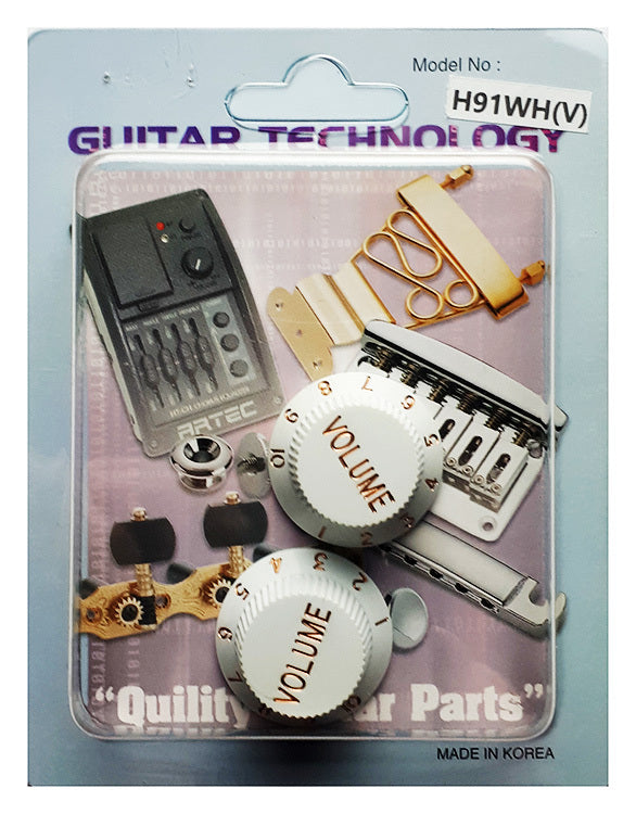 GT ABS ST-Style Volume Knobs in White (Pk-2)